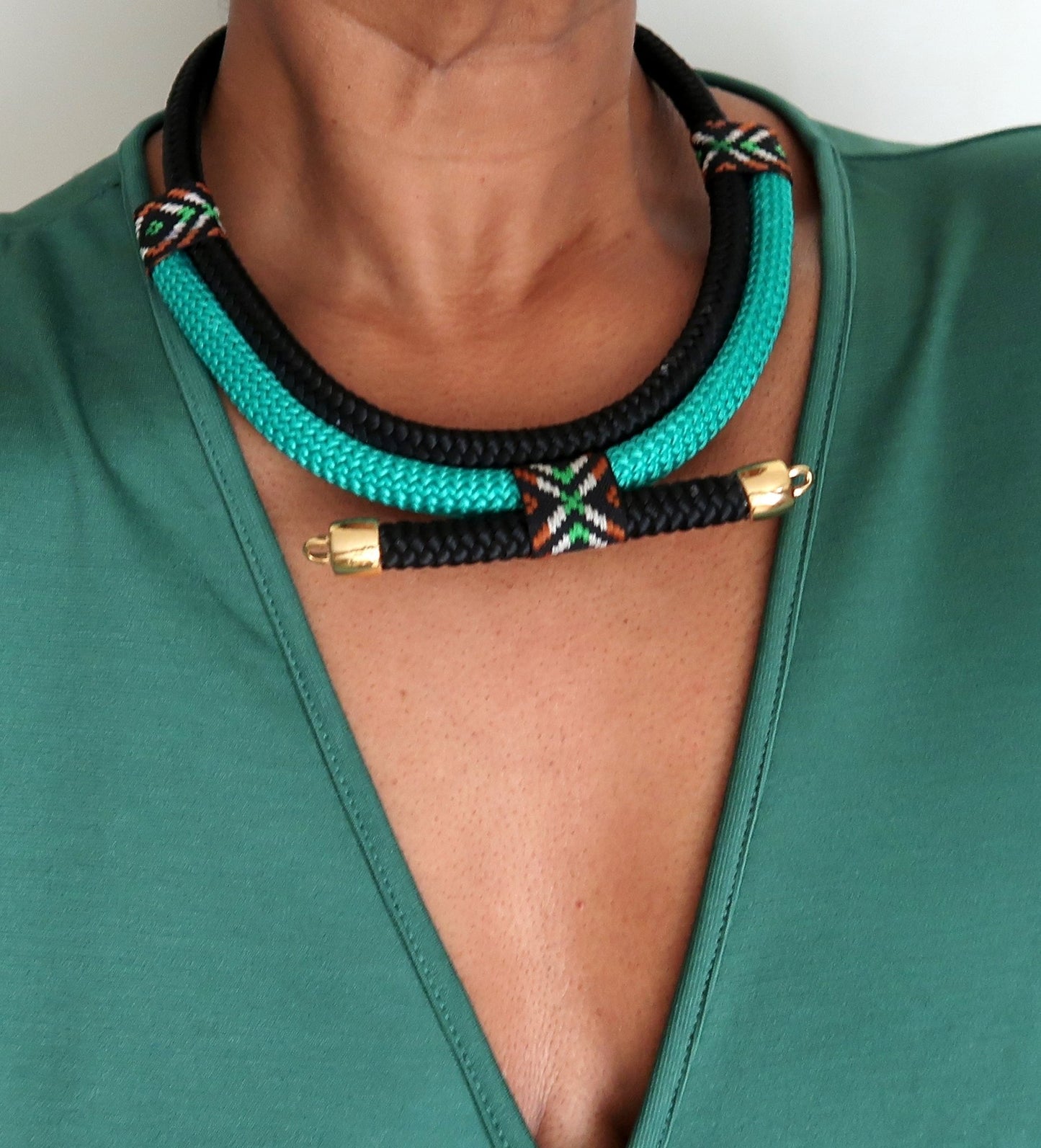 Collier Africain en Cordage "Ceddo" - Inspiration "Baye Fall" du Sénégal en Collier ceddo artisanal africain - KaolackCreations