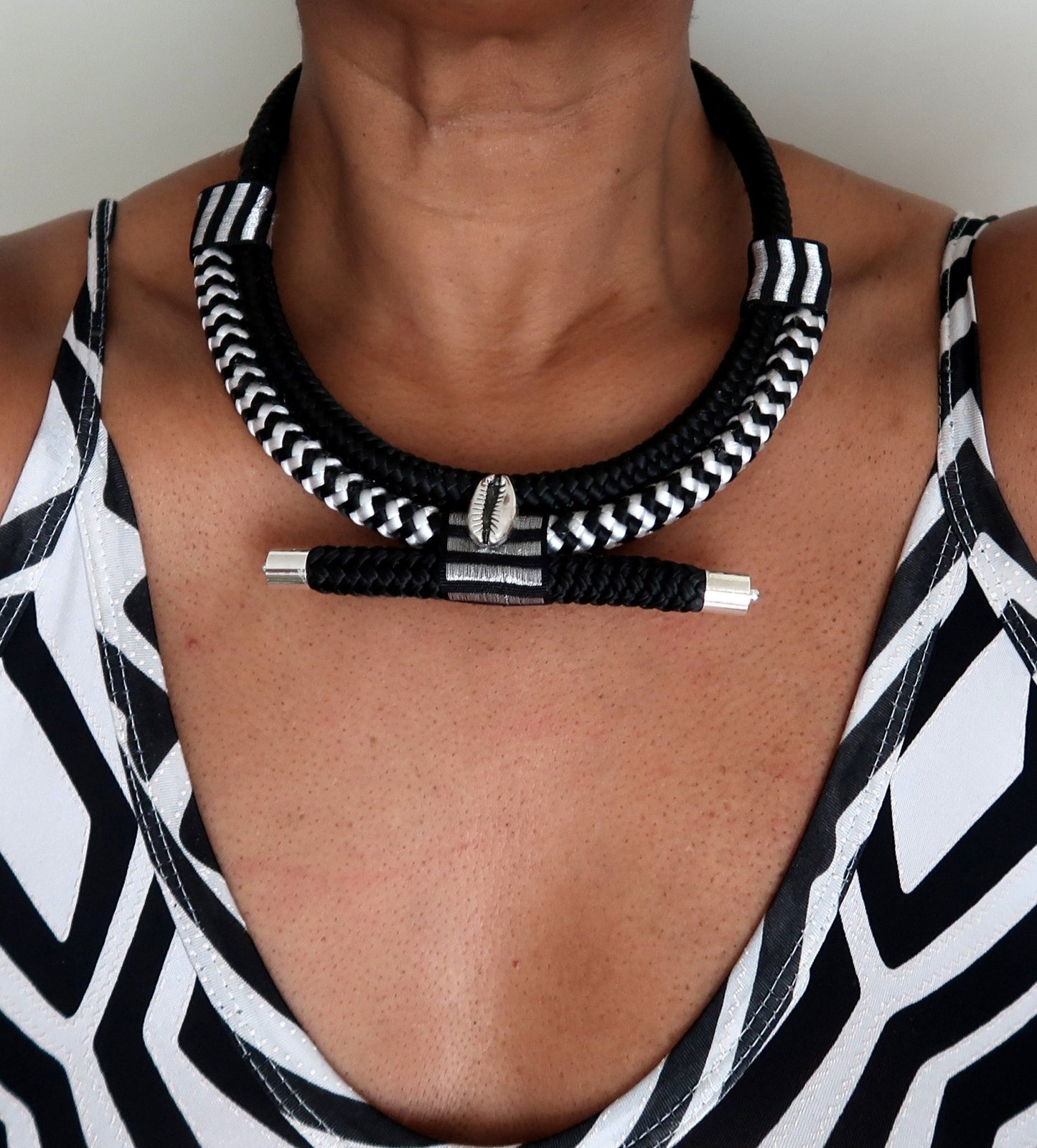 Collier Africain en Cordage "Ceddo" - Inspiration "Baye Fall" du Sénégal en Collier ceddo artisanal africain - KaolackCreations