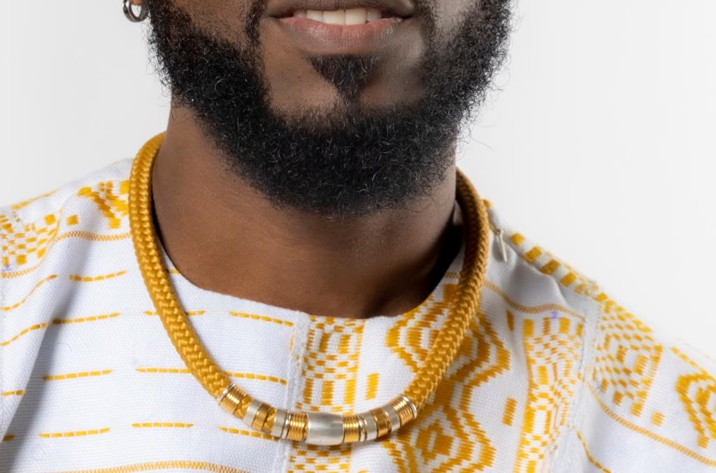 Collier Atoum Cordage et bagues repositionnables en collier homme cordage artisanal africain - KaolackCreations