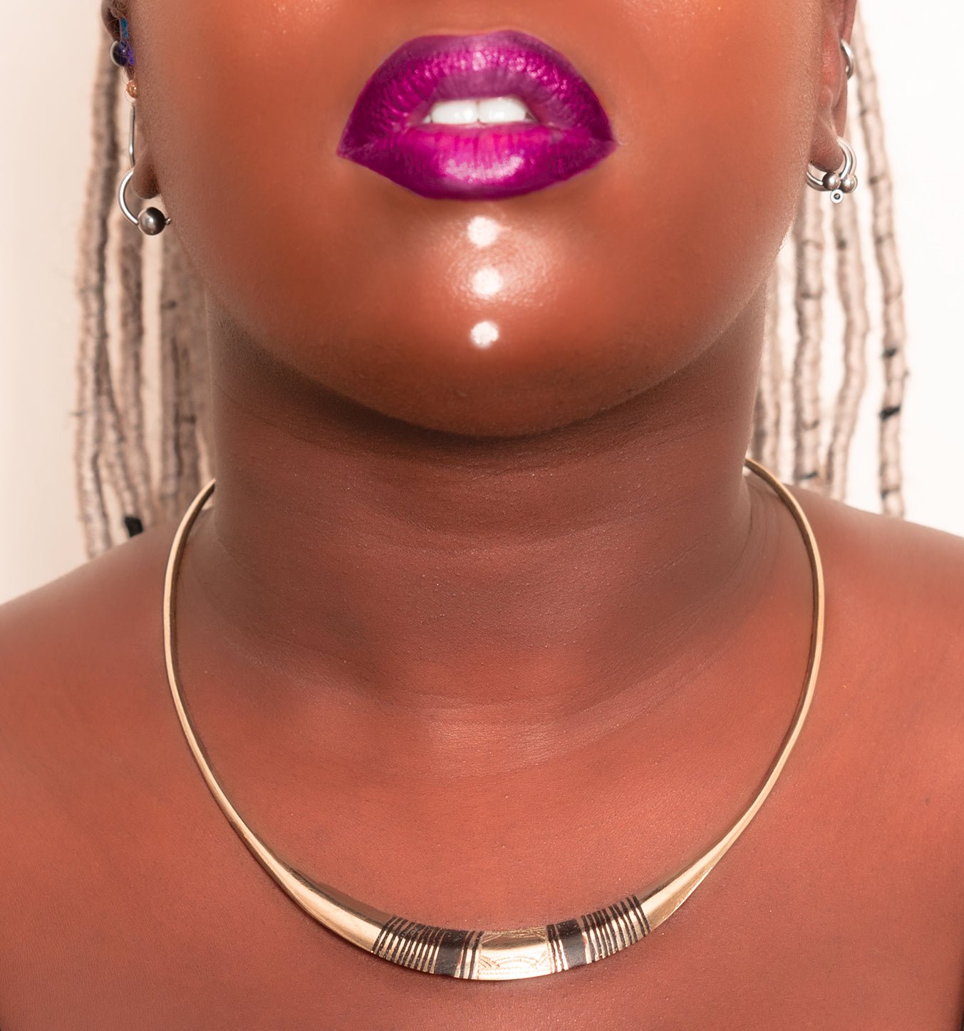 Collier Peul "Afi"en Bronze en Bijoux artisanal africain - KaolackCreations