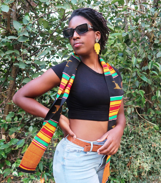Echarpe en Kita/kente tissé en Echarpe Kita Kente artisanal africain - KaolackCreations