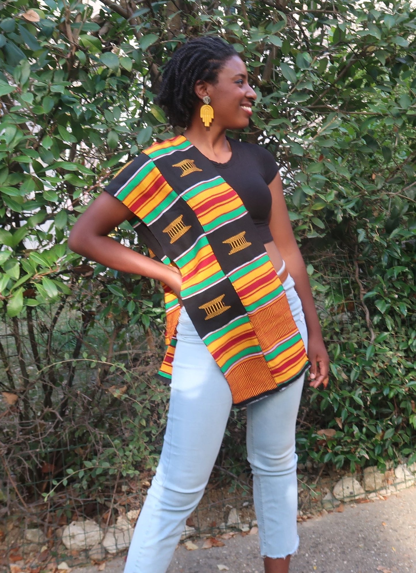 Echarpe en Kita/kente tissé en Echarpe Kita Kente artisanal africain - KaolackCreations