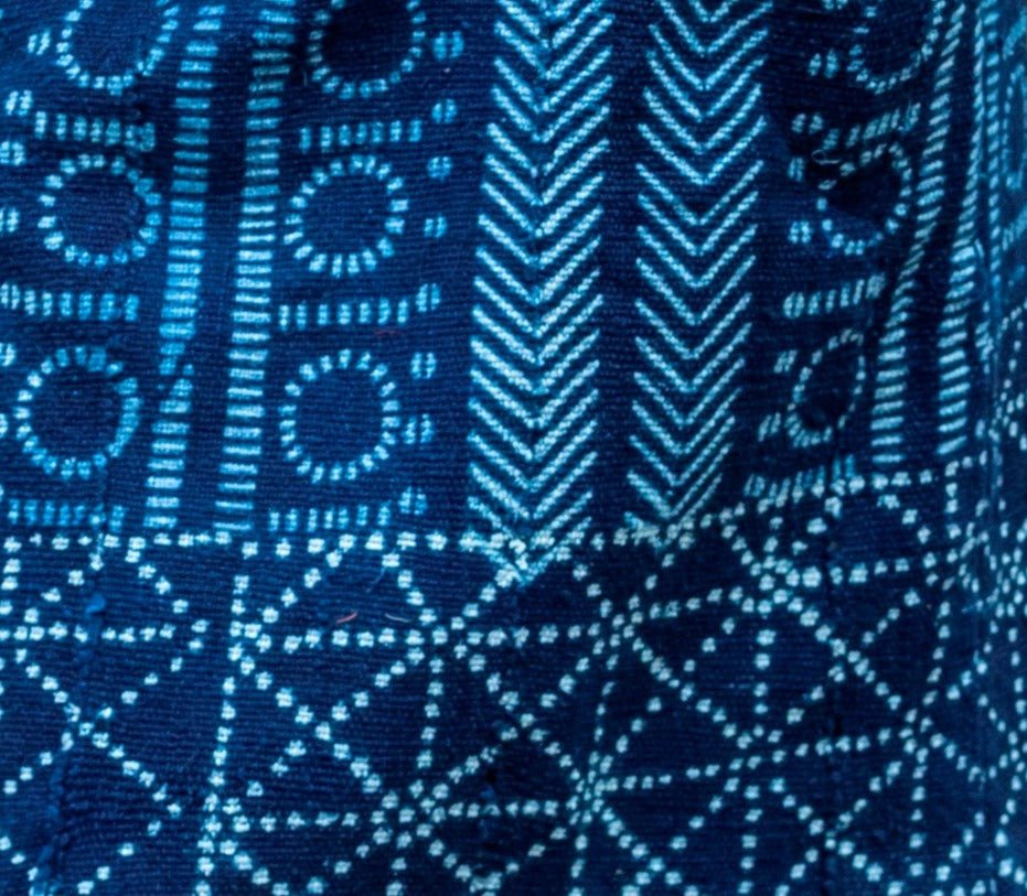 Robe droite en Galafini tissé du Mali – coton indigo artisan en robe indigo artisanal africain - KaolackCreations