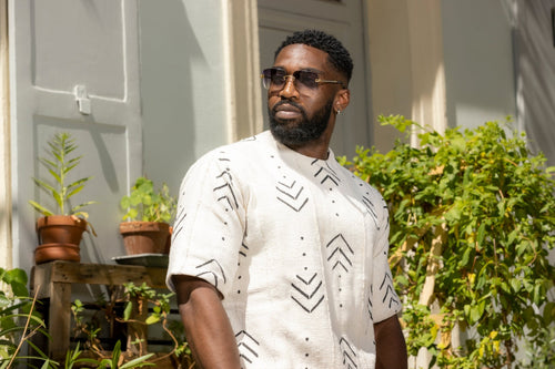 Chemise homme en bogolan – coton artisanal afro chic
